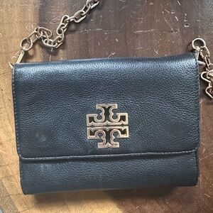 Tory Burch Black Leather Shoulder Bag